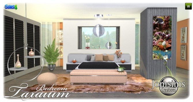 Sims 4 Taxaium Bedroom at Jomsims Creations
