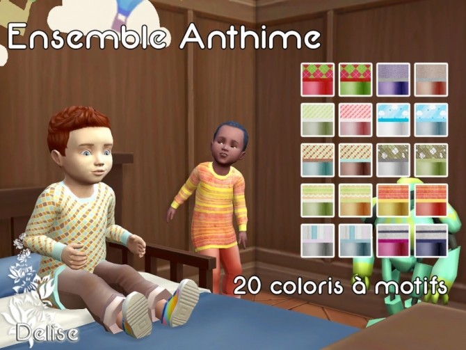 Sims 4 Anthime toddler outfit by Delise at Sims Artists