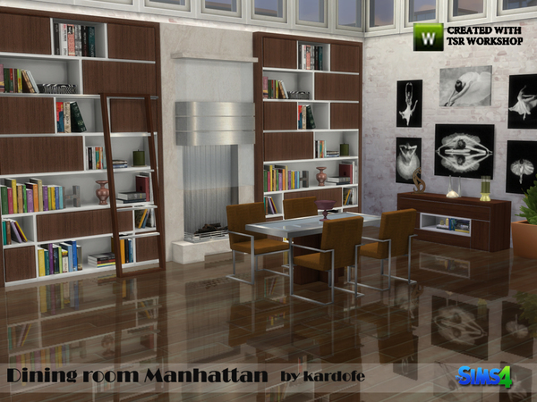 Sims 4 Dining room Manhattan by kardofe at TSR