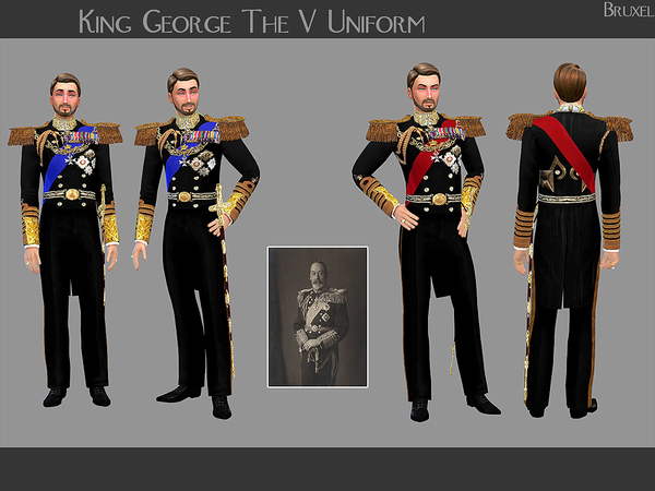 Sims 4 King George V Uniform by Bruxel at TSR