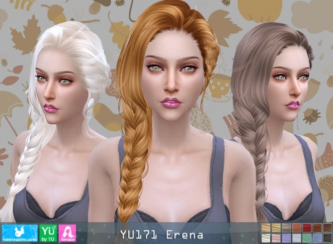 Sims 4 YU171 Erena hair (Pay) at Newsea Sims 4