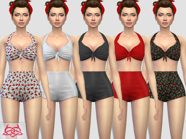 Sims 4 Pin up Swimwear 1 by Colores Urbanos at TSR