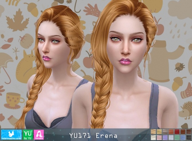 Sims 4 YU171 Erena hair (Pay) at Newsea Sims 4