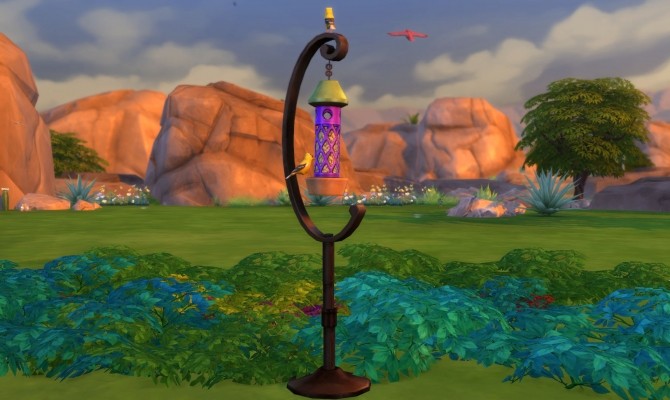 Sims 4 Simply Curvy Bird feeder by Snowhaze at Mod The Sims