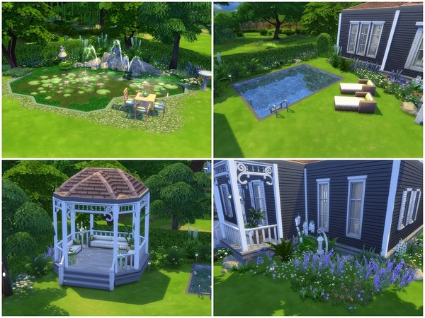 Sims 4 Modern Colonial House by galadrijella at TSR