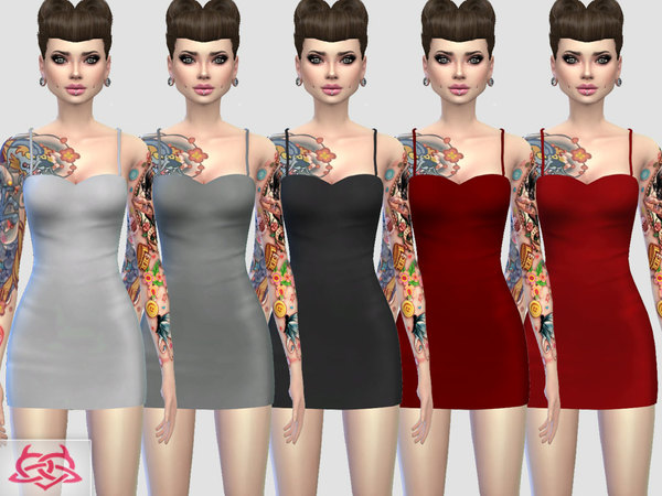 Sims 4 Mini dress 3 RECOLOR 1 by Colores Urbanos at TSR