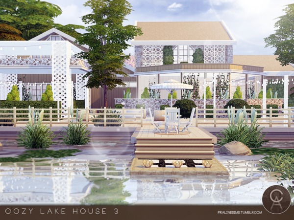 Sims 4 Cozy Lake House 3 by Pralinesims at TSR