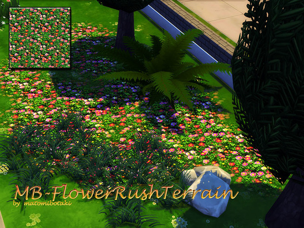 Sims 4 MB Flower Rush Terrain by matomibotaki at TSR