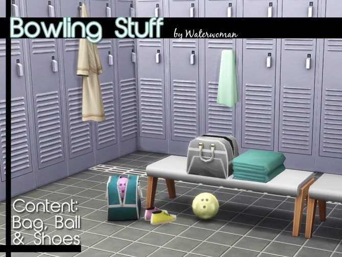Sims 4 Bowling Stuff by Waterwoman at Akisima