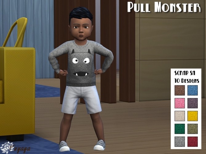 Sims 4 Monster sweater by Fuyaya at Sims Artists