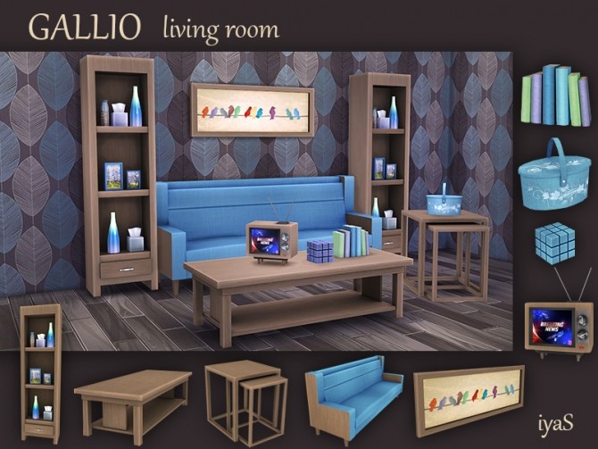 Sims 4 Gallio livingroom at Soloriya