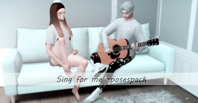 Sims 4 Sing for me Posespack at Simsnema