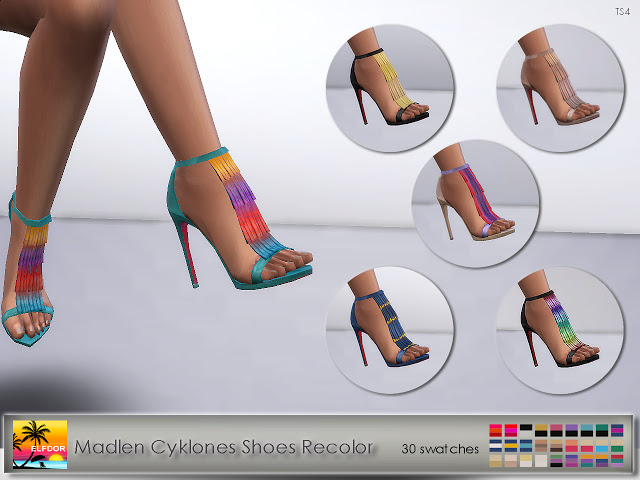 Sims 4 Madlen Cyklones Shoes Recolor at Elfdor Sims