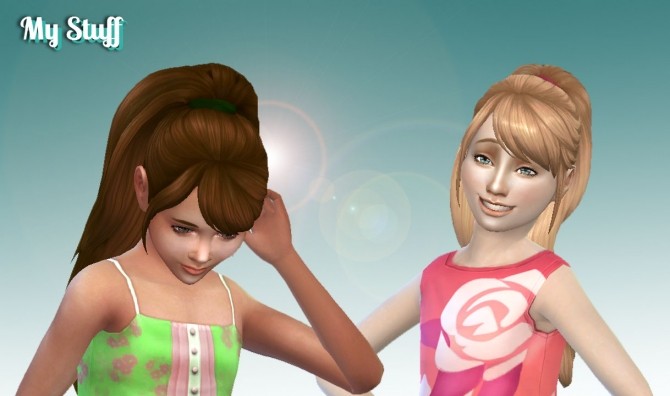 Sims 4 Confident Ponytail for Girls at My Stuff