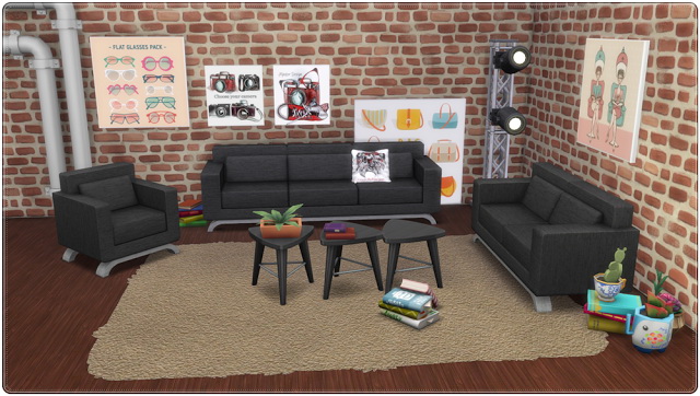 Sims 4 Modern Couch Set TS3 to TS4 Conversion at Annett’s Sims 4 Welt