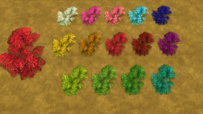 Sims 4 Rainbow of Color: Spectrum Bush by Snowhaze at Mod The Sims