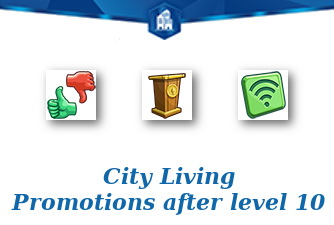 Promotions after level 10 for City Living Careers by Selliato at Mod The Sims