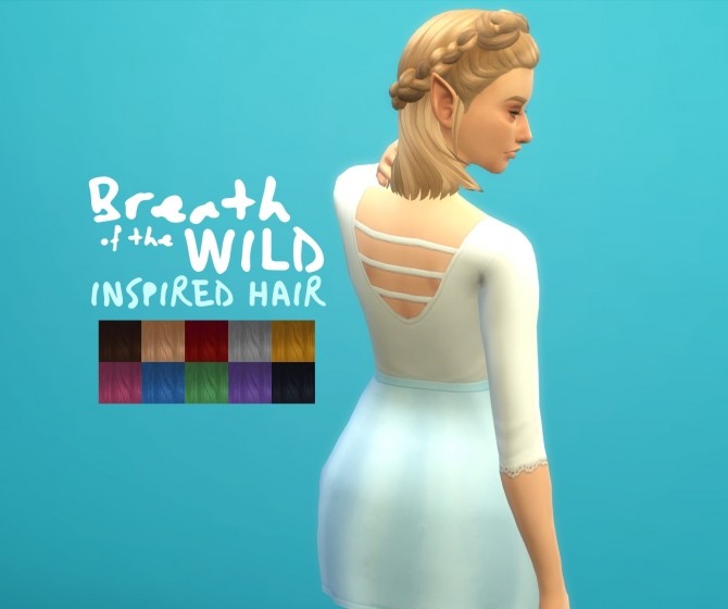 Sims 4 Breath of the Wild Inspired Hair by JayCrane at SimsWorkshop