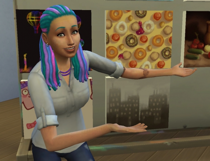 Painter Work from Home by NoelleBellefleur at Mod The Sims » Sims 4 Updates