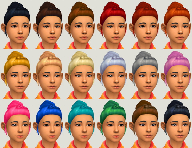 Sims 4 Bakers Dozen Hair Braided Updo EAhireme at Pickypikachu