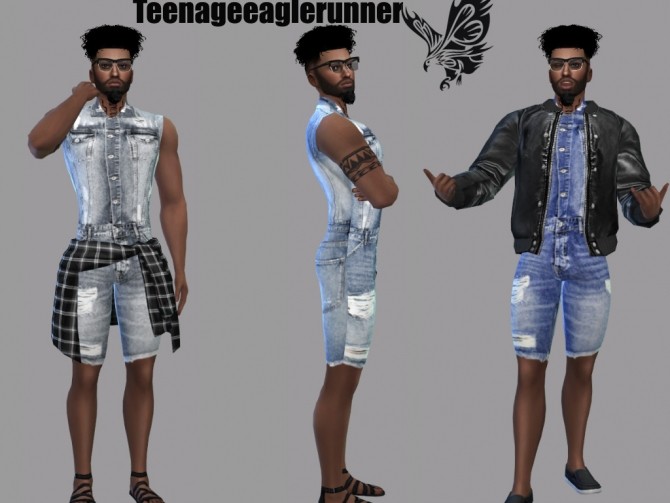 Sims 4 Male Overall at Teenageeaglerunner