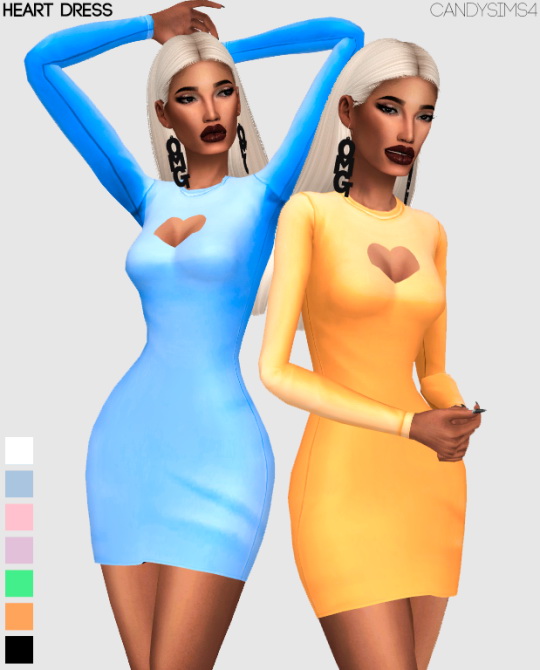 Sims 4 HEART DRESS at Candy Sims 4