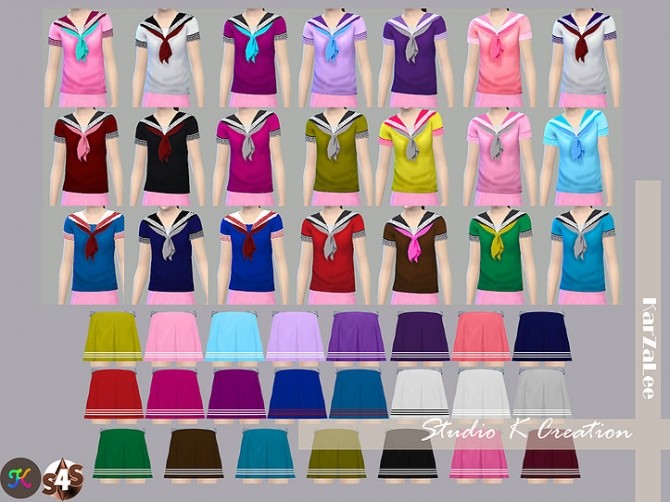 Sims 4 Sailor uniform for child version at Studio K Creation