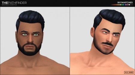 The Pathfinder male hair by Xld_Sims at SimsWorkshop