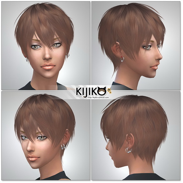 Sims 4 Loves to Swim hair TS3 to TS4 conversion at Kijiko
