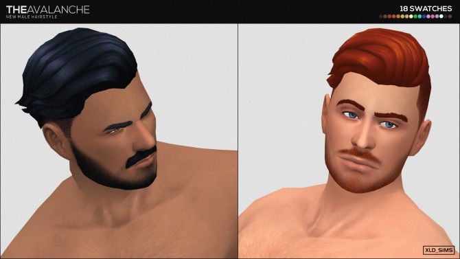 Sims 4 The Avalanche male hair by Xld Sims at SimsWorkshop