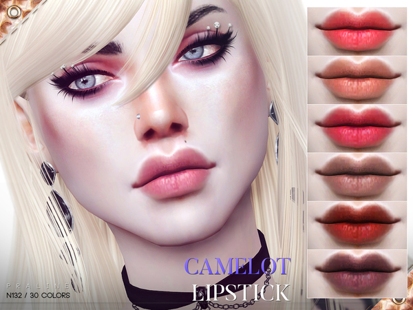 Sims 4 Camelot Lipstick N132 by Pralinesims at TSR