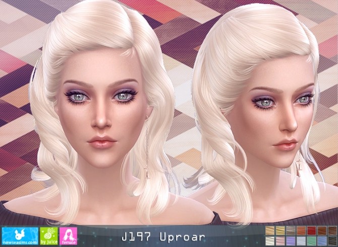 Sims 4 J197 Uproar hair (Pay) at Newsea Sims 4