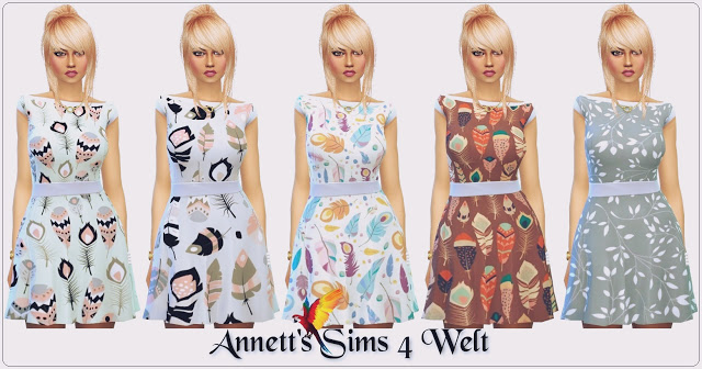 Sims 4 Spring 2017 Dresses Recolors City Living at Annett’s Sims 4 Welt