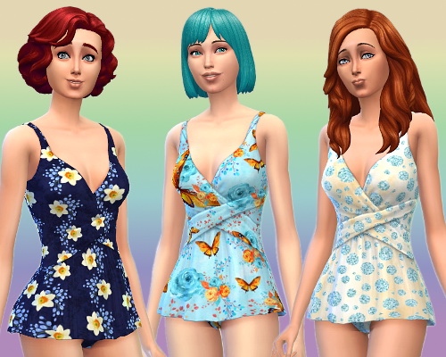 Sims 4 Rosy swimsuit at Cappus Sims4