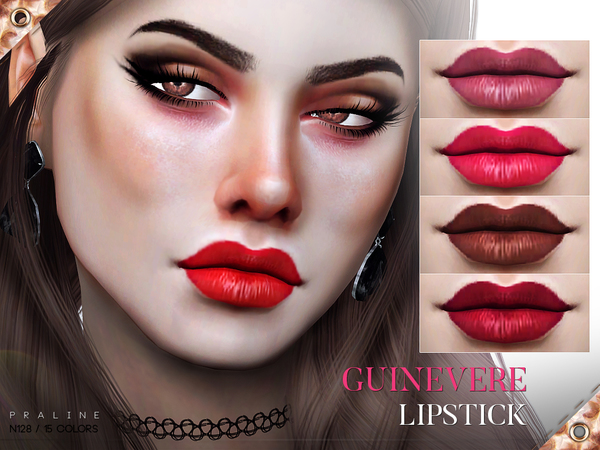 Sims 4 Guinevere Lipstick N128 by Pralinesims at TSR