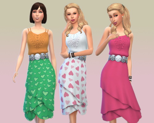 Sims 4 Sanny City dress at Cappus Sims4