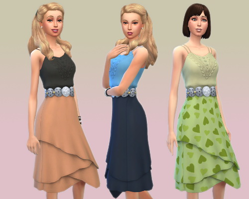 Sims 4 Sanny City dress at Cappus Sims4