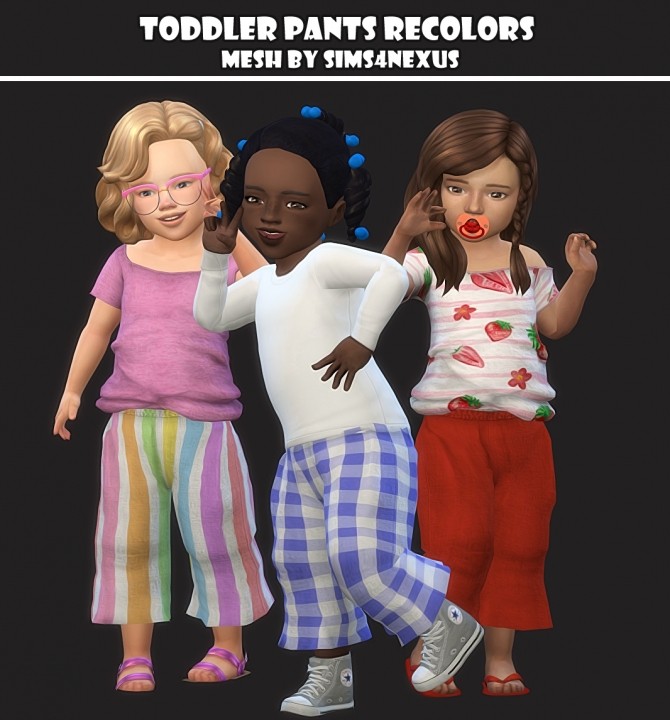 Sims 4 Toddler Pants Recolors at Maimouth Sims4