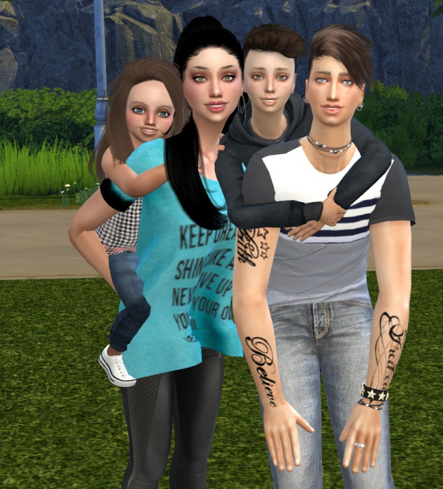 Sims 4 Family Portrait Posepack at Chaleara´s Sims 4 Poses