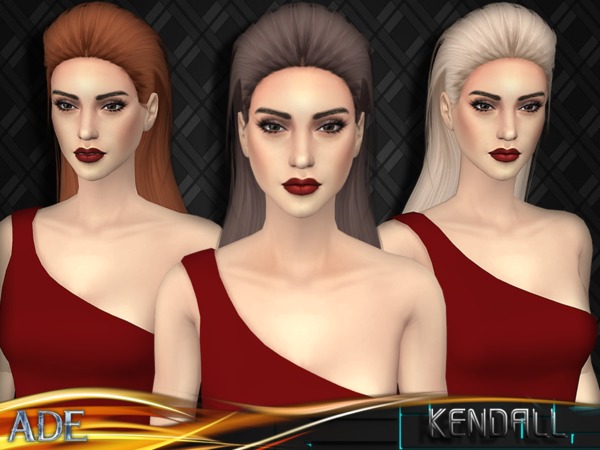 Sims 4 Kendall hair by Ade Darma at TSR