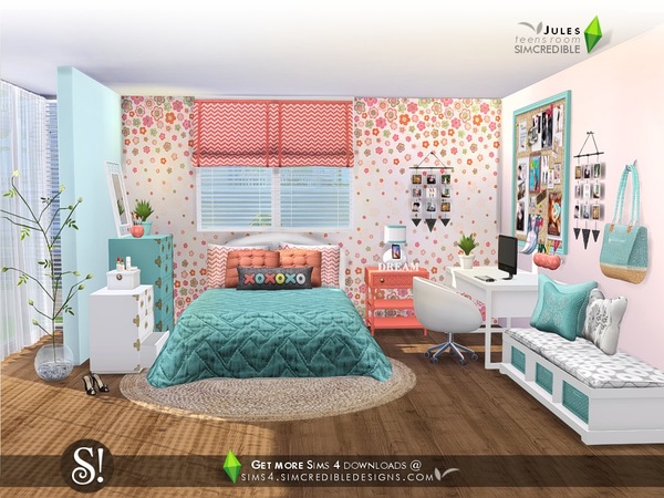 Sims 4 Jules bedroom by SIMcredible at TSR
