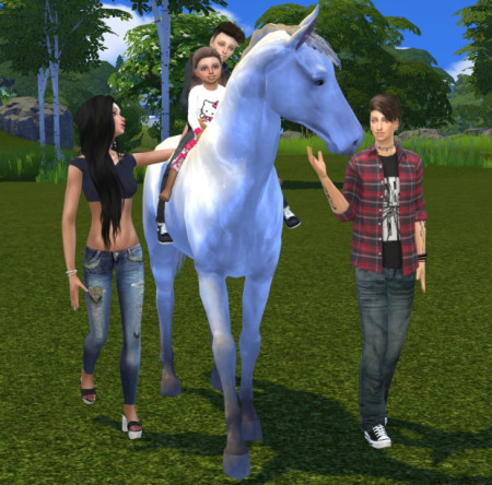 My Horse Family Pose 2 at Chaleara´s Sims 4 Poses