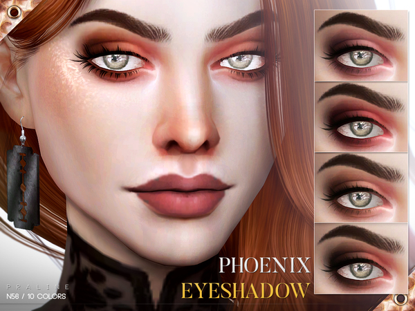 Sims 4 Phoenix Eyeshadow N56 by Pralinesims at TSR