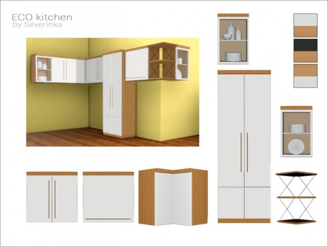 Sims 4 ECO kitchen at Sims by Severinka