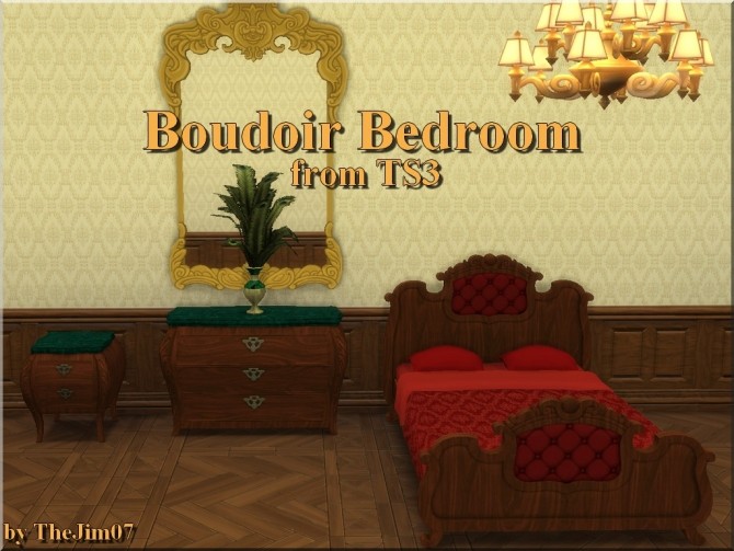 Sims 4 Boudoir Bedroom converted by TheJim07 at Mod The Sims