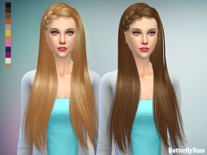 Sims 4 B fly hair af 155 No hat (free) at Butterfly Sims