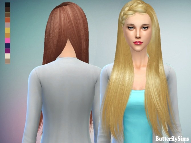 Sims 4 B fly hair af 155 No hat (free) at Butterfly Sims