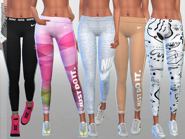 Sims 4 Gym Fit Track and Field Leggings Collection by Pinkzombiecupcakes at TSR