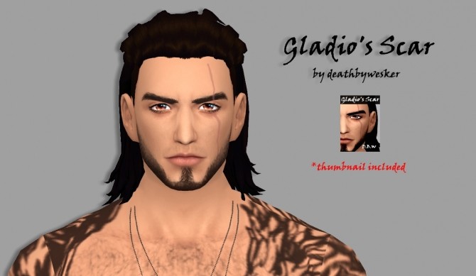 Sims 4 Gladios Scar by deathbywesker at SimsWorkshop