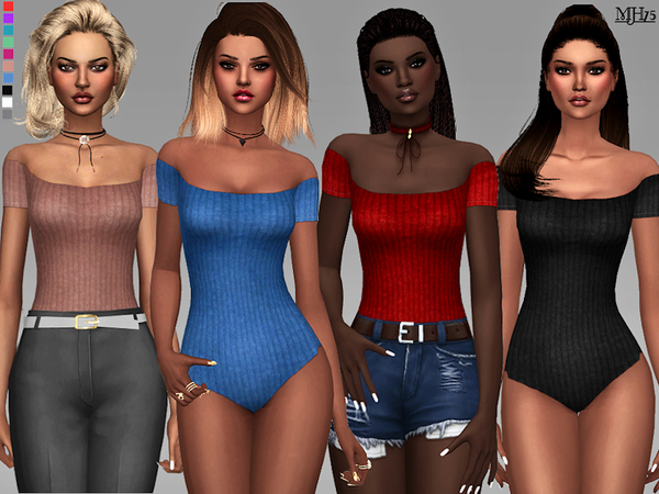 Sims 4 Stanza Bodysuit by Margeh 75 at TSR